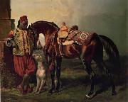 Arab or Arabic people and life. Orientalism oil paintings  429